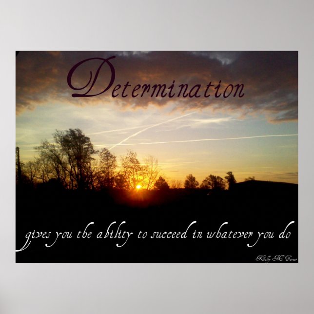 Determination Inspirational Quotes Poster (Front)