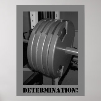 DÉTERMINATION ! Poster d'exercices de musculation