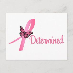 Determined Breast Cancer Awareness Postcard