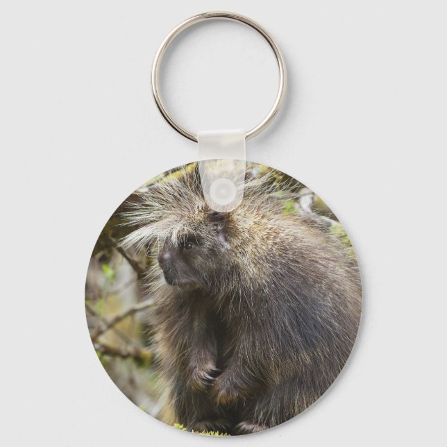 Determined Porcupine Keychain (Front)