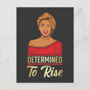 Determined To Rise Proud Afro Black Queen Postcard