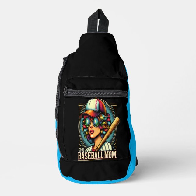 Determined Woman Empowered:  Best Baseball Mom Sling Bag (Front)