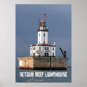 DeTour Reef Lighthouse Poster