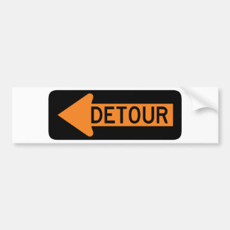 Detour Street Sign Bumper Sticker