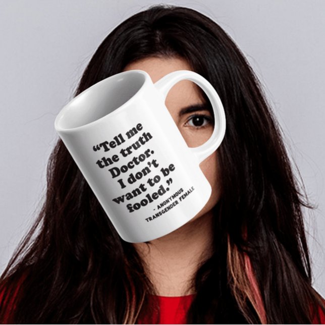 Detrans | Dites-Moi La Vérité Docteur Je Café Mug (Note: This is not a picture of the actual product. This is a representation of the product.)