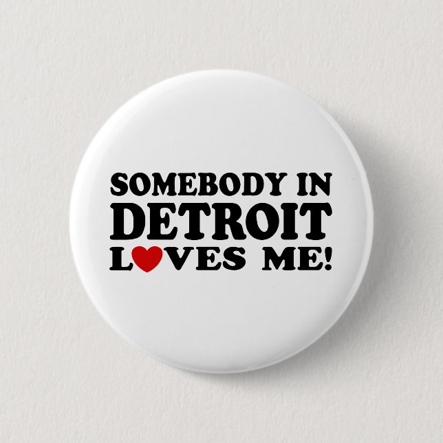 Detroit 2 Inch Round Button (Front)