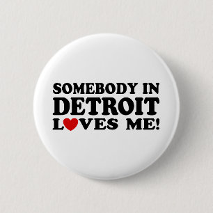 Detroit 2 Inch Round Button