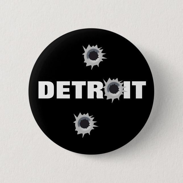 Detroit 2 Inch Round Button (Front)