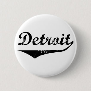 Detroit 2 Inch Round Button