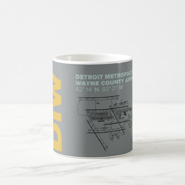Detroit Airport (DTW) Diagram Mug (Center)