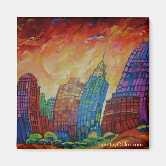 Detroit Artwork Magnet (Front)