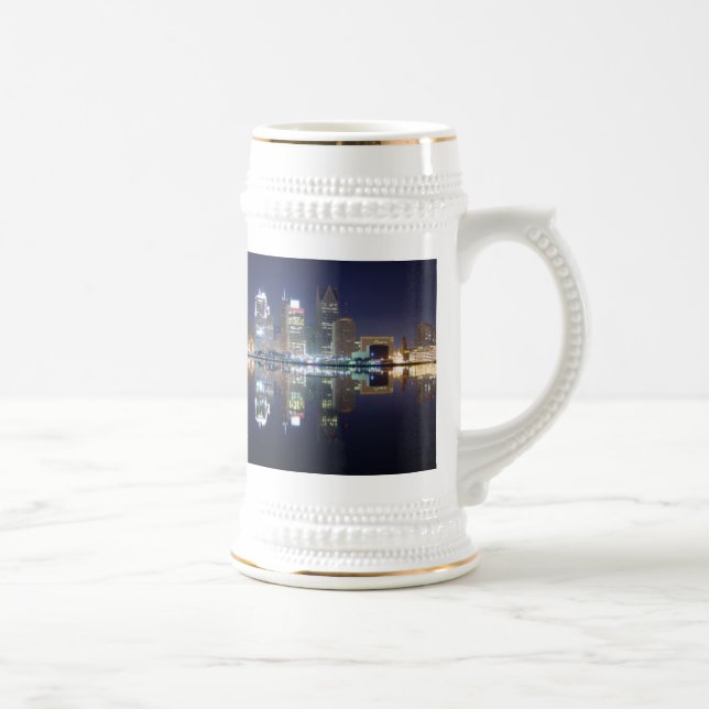 DETROIT AT NIGHT BEER STEIN (Right)