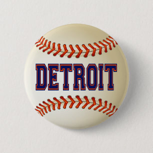 DETROIT BASEBALL 2 INCH ROUND BUTTON