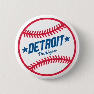Detroit Baseball 2 Inch Round Button