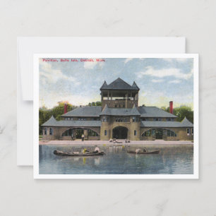 Detroit, Belle Isle, Pavilion, 1910s View Postcard