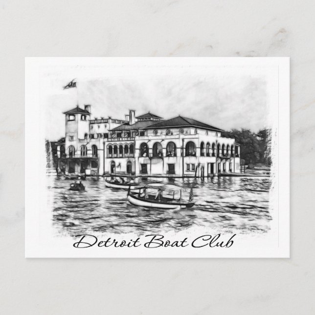 Detroit Boat Club Postcard (Front)