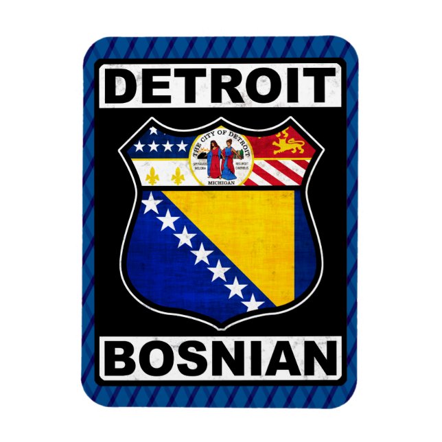 Detroit Bosnian American Magnet (Vertical)