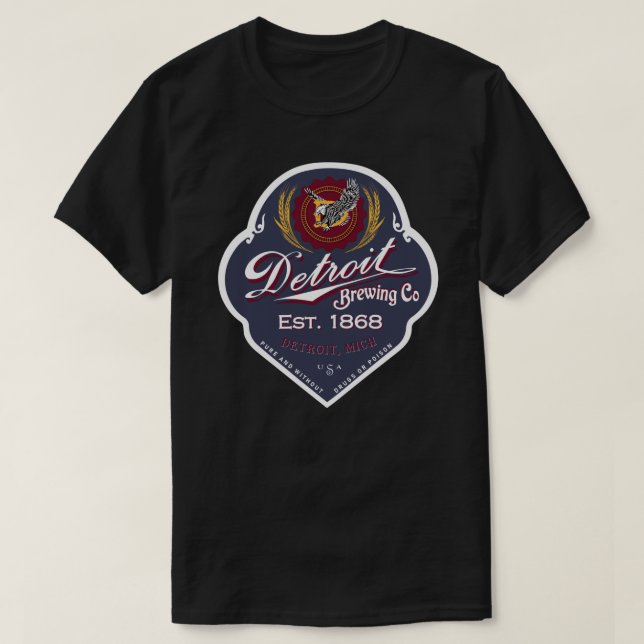 Detroit Brewing Company Sticker T-Shirt (Design Front)