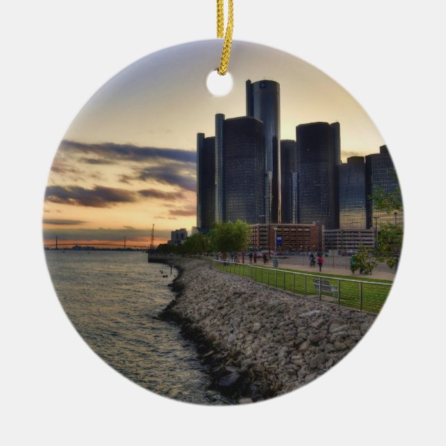 Detroit Christmas Ornament (Front)