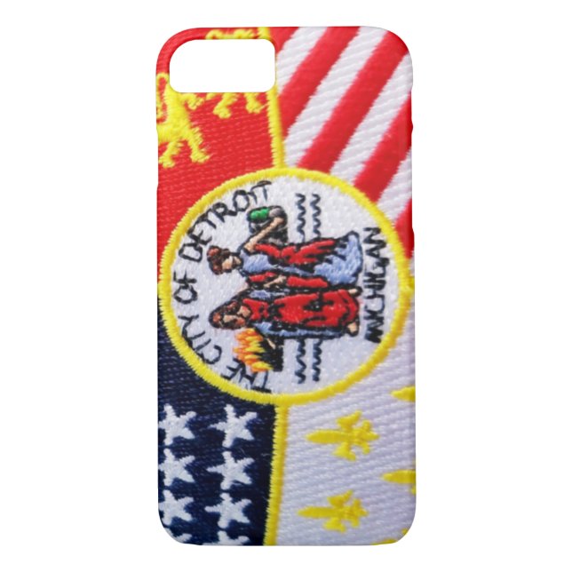 Detroit city flag phone case (Back)