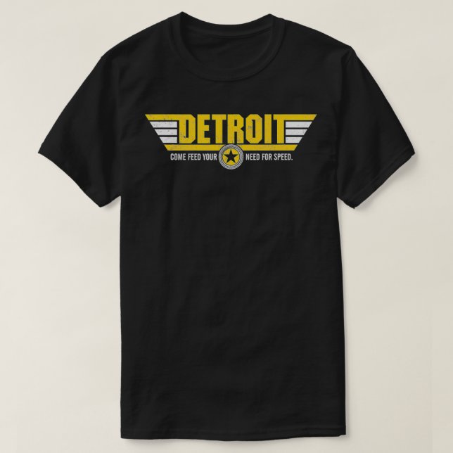Detroit City Gift Style Apparel  Top Speed Vintage (Design Front)