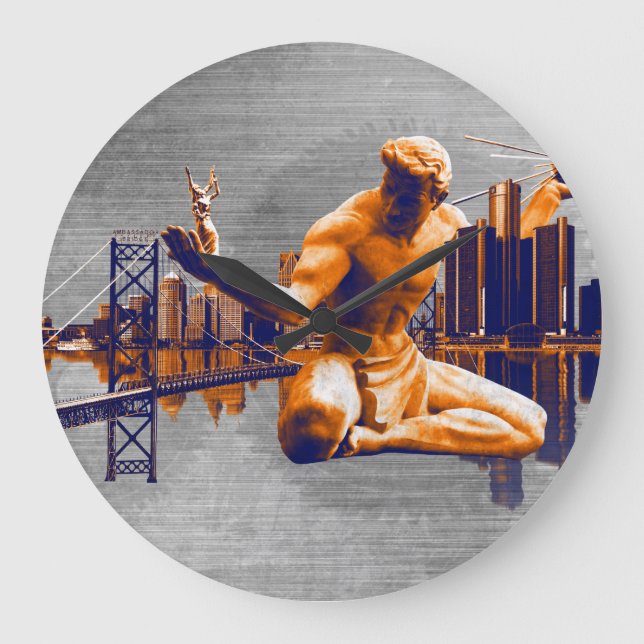 Detroit City Large Clock (Front)