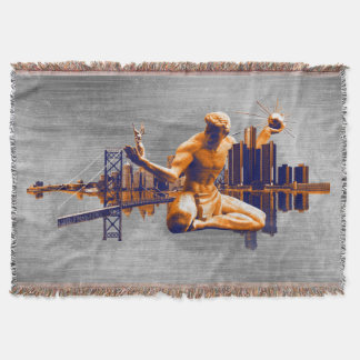 Detroit City Throw Blanket