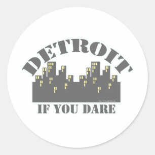 Detroit Dare Classic Round Sticker