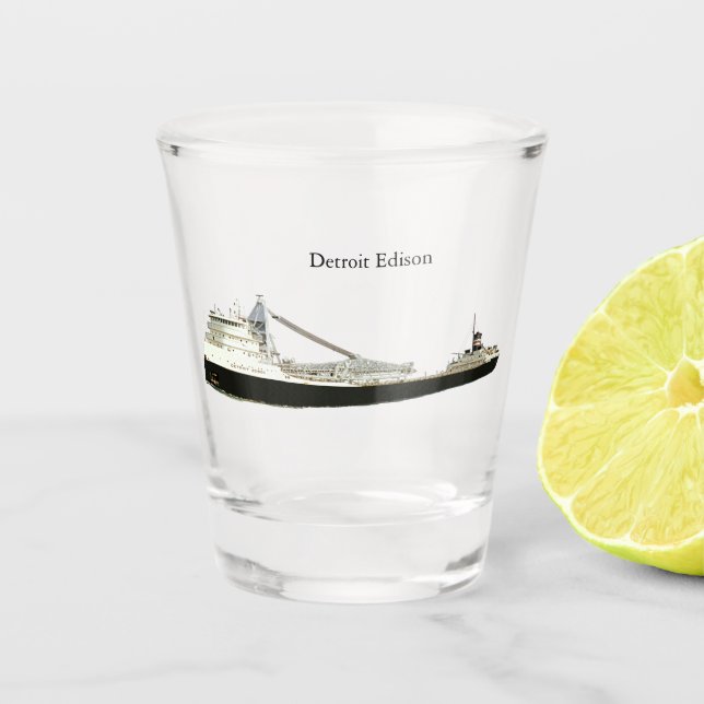 Detroit Edison shot glass (Front)