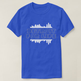 Detroit for Life - Football Silver T-Shirt