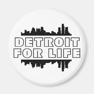Detroit for Life - Skyline Magnet