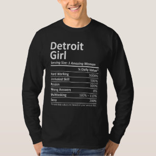 Detroit Girl Mi Michigan  City Home Roots Usa T-Shirt