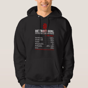Detroit Girl Michigan American Born Detroit Roots Hoodie