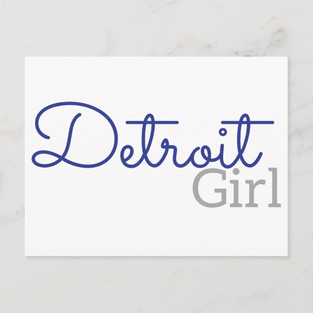 Detroit Girl Postcard (Front)
