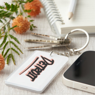 Detroit Graffiti Style  Keychain