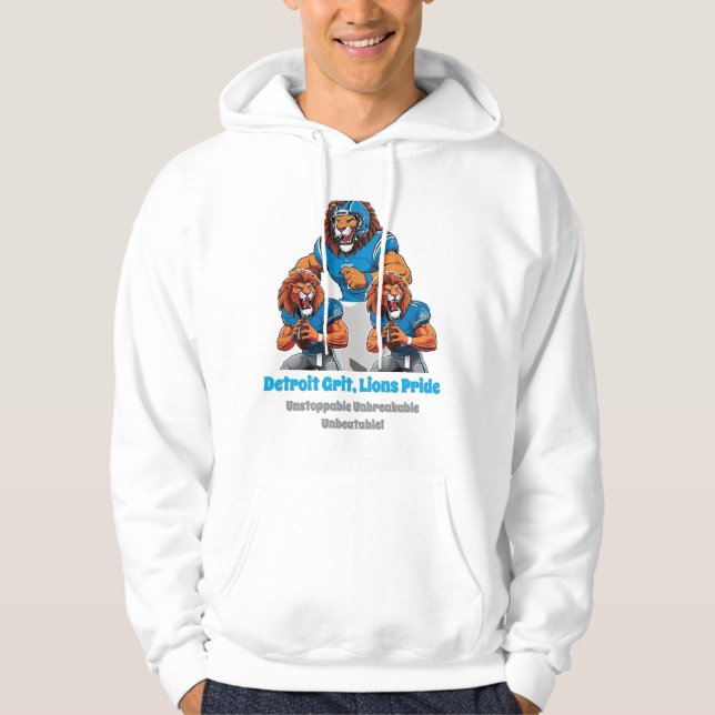 Detroit Grit Lions Pride Hoodie (Front)