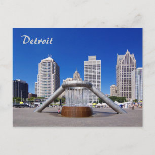 Detroit - Hart Plaza Postcard