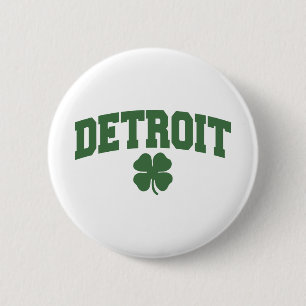Detroit (Irish Shamrock) 2 Inch Round Button