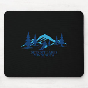 Detroit lakes minnesota ski resort skiing skier mouse pad