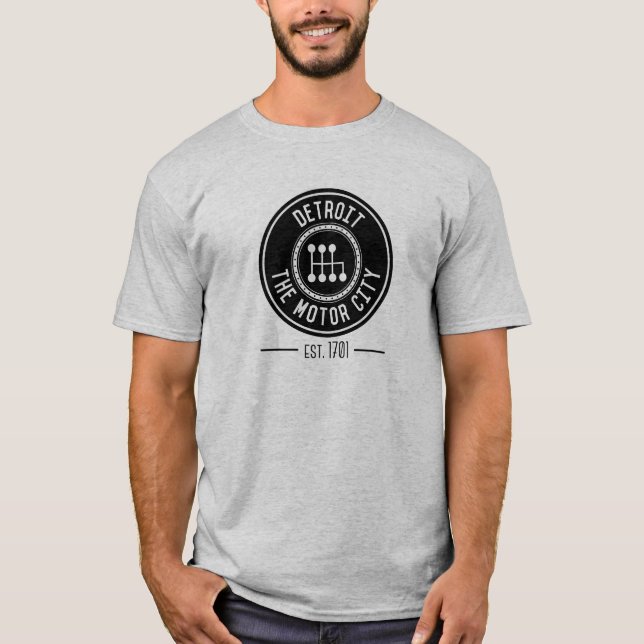 Detroit, le T-shirt de ville de moteur (Devant)