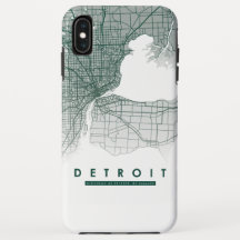 Detroit Map Iphone Case