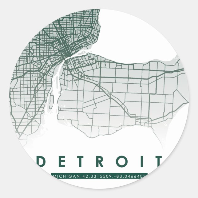 Detroit Map Stickers (Front)