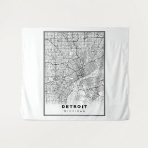 Detroit Map Tapestry