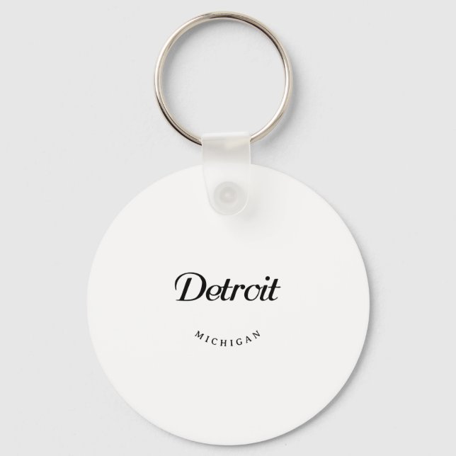 Detroit MI Keychain (Front)