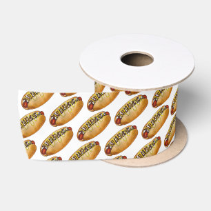 Detroit MI Michigan Coney Island Hot Dog Chili Satin Ribbon