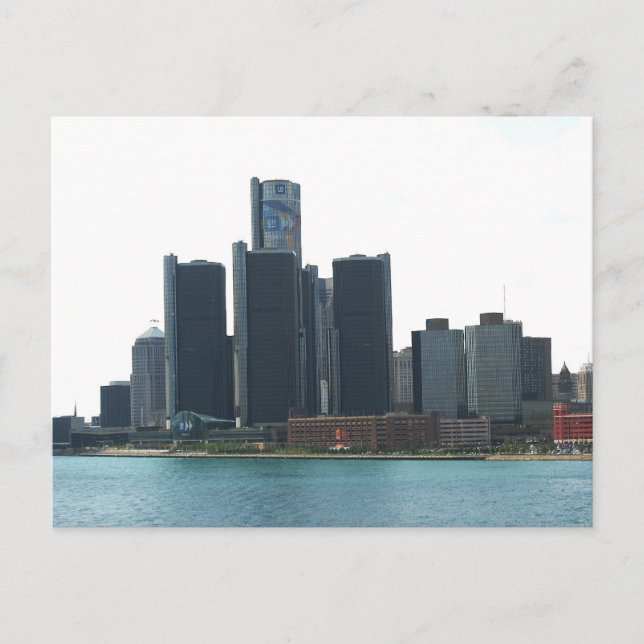 Detroit, MI skyline Carte postale (Devant)