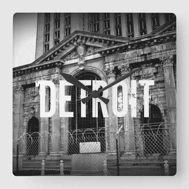 Detroit Michigan Central Station Wall Clock (Front)