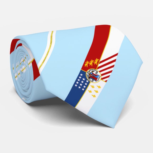 Detroit (Michigan) city flag Neck Tie (Rolled)