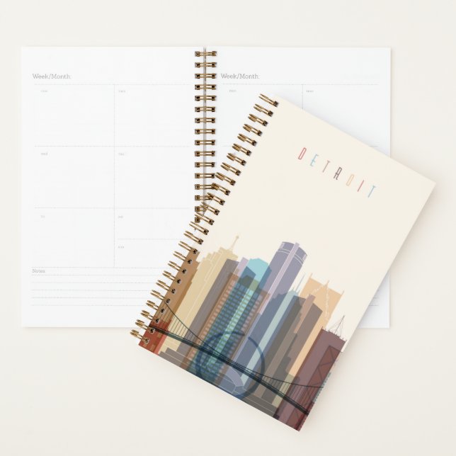 Detroit, Michigan | City Skyline Planner (Display)