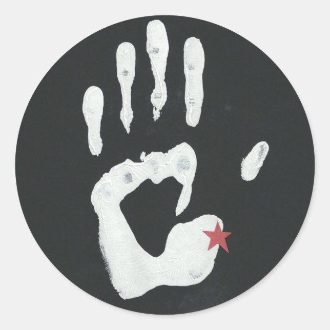 Detroit Michigan Hand Classic Round Sticker (Front)